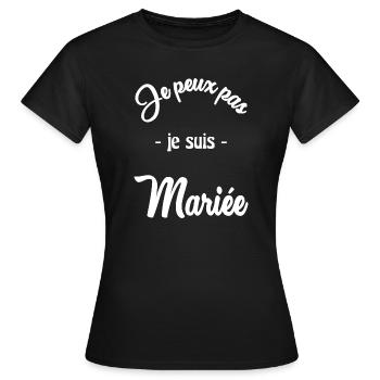 MARIEE. FUTURE MARIEE - T-shirt Femme - noir - Devant - AI Model Female 172 dark (172cm)