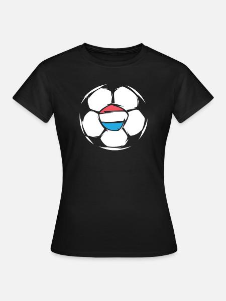 Team Nederland fotball illustrasjon ball ikon - T-skjorte for kvinner - svart