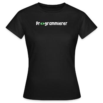 Programmeur, Geek, Script, Code, Nerd - T-shirt Femme - noir - Devant - AI Model Female 172 dark (172cm)
