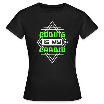 Développeur Script de code Développeur Web - T-shirt Femme - noir - Devant - AI Model Female 172 dark (172cm)