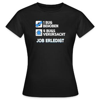 Développeur Coden skripting bugs debug correction de bugs - T-shirt Femme - noir - Devant - AI Model Female 172 dark (172cm)