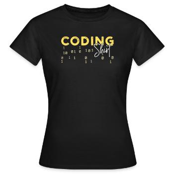 Coden Statement Développeur Programmeur Scripting - T-shirt Femme - noir - Devant - AI Model Female 172 dark (172cm)