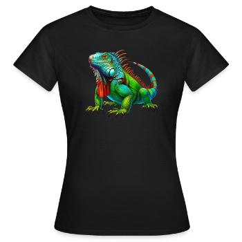 Iguane - T-shirt Femme - noir - Devant - AI Model Female 172 dark (172cm)