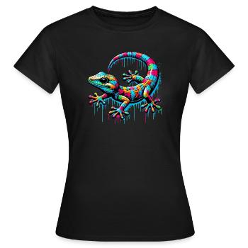 Gecko - T-shirt Femme - noir - Devant - AI Model Female 172 dark (172cm)