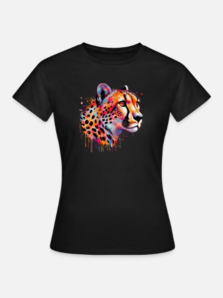 Gepard - Frauen T-Shirt - Schwarz