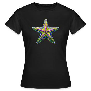 Seestern - Frauen T-Shirt - Schwarz - Vorne - AI Model Female 172 dark (172cm)