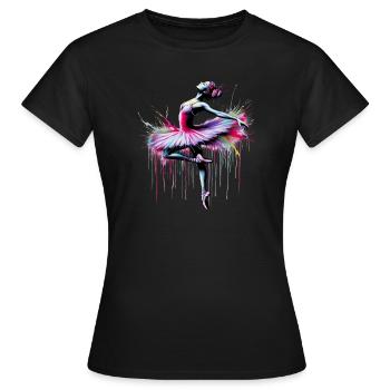 Danseuse de ballet avec tutu - T-shirt Femme - noir - Devant - AI Model Female 172 dark (172cm)
