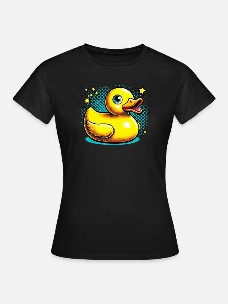 Anatroccolo Papera Anatra - Dame-T-shirt - sort