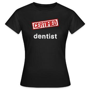 Zahnarzt - Frauen T-Shirt - Schwarz - Vorne - AI Model Female 172 dark (172cm)