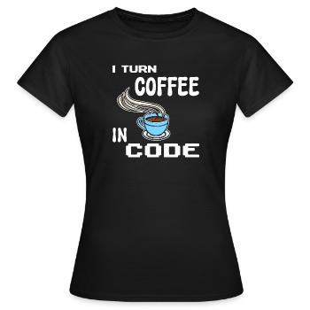 Développeur Computergeek Programmeur d’instructions - T-shirt Femme - noir - Devant - AI Model Female 172 dark (172cm)