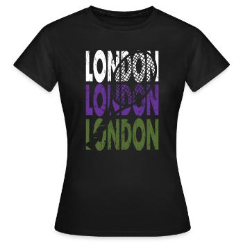 Tennis Shirt London Grand Slam Turnier Design - Frauen T-Shirt - Schwarz - Vorne - AI Model Female 172 dark (172cm)