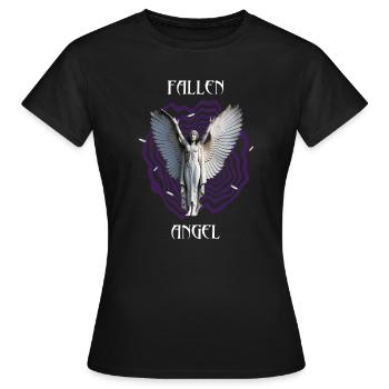 Ange déchu - T-shirt Femme - noir - Devant - AI Model Female 172 dark (172cm)