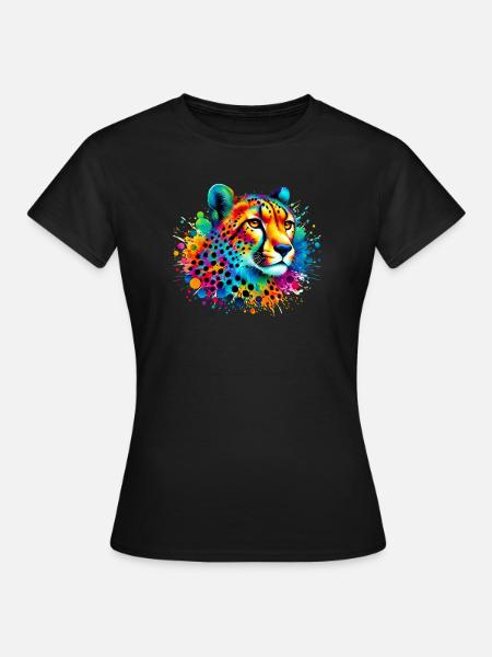 Gepard - Frauen T-Shirt - Schwarz