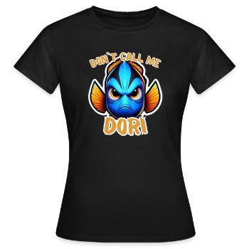 Wütende Dori - Frauen T-Shirt - Schwarz - Vorne - AI Model Female 172 dark (172cm)