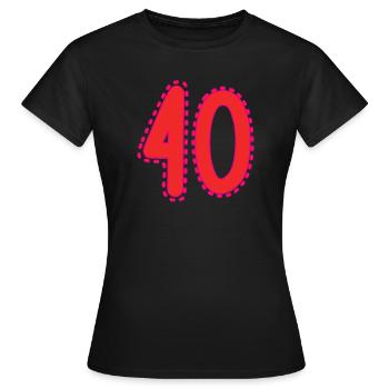 40 - Women's T-Shirt - black - Front - AI Model Female 172 dark (172cm)