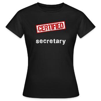 Secrétaire - T-shirt Femme - noir - Devant - AI Model Female 172 dark (172cm)