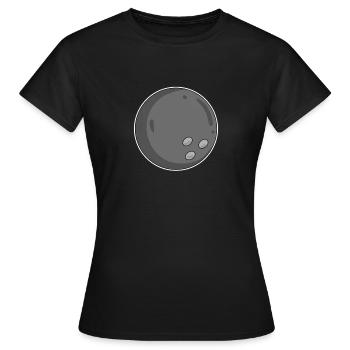 Bowling Ball Ball Black - Women's T-Shirt - black - Front - AI Model Female 172 dark (172cm)