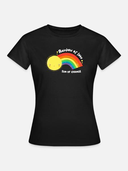 LGBT-Regenbogen der Liebe - Frauen T-Shirt - Schwarz