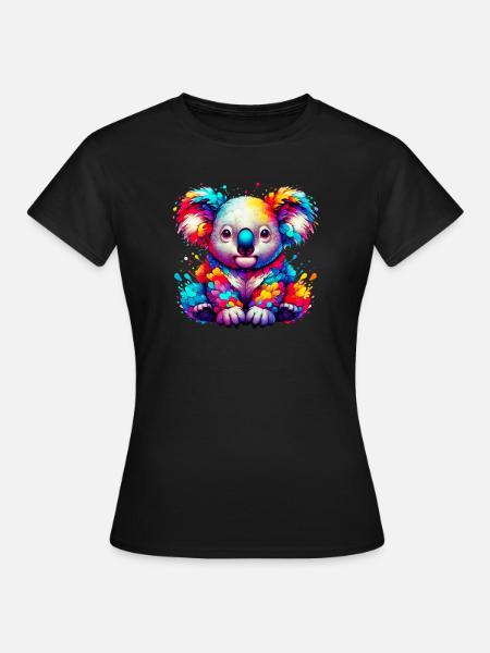 Koala - Frauen T-Shirt - Schwarz