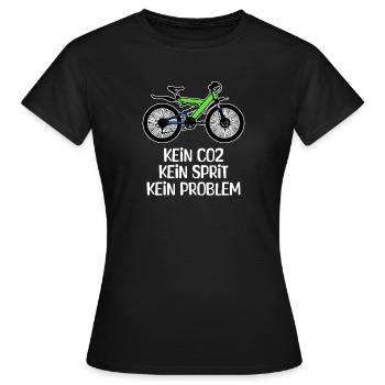 Bicycle Refueling Energy Statement Energy Storage - Women's T-Shirt - black - Front - AI Model Female 172 dark (172cm)