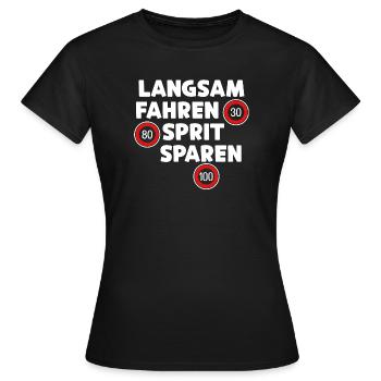 Déclaration de ravitaillement en énergie de la station-service Conduite d’électricité - T-shirt Femme - noir - Devant - AI Model Female 172 dark (172cm)