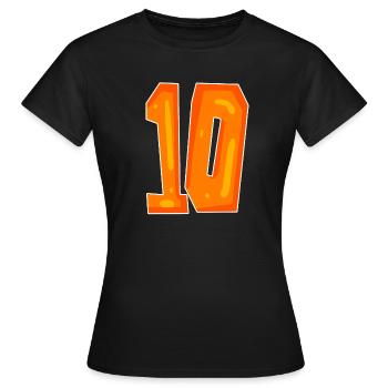 Dix 10 Numéro Orange - T-shirt Femme - noir - Devant - AI Model Female 172 dark (172cm)