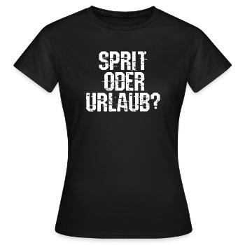 Pompe à essence de déclaration de ravitaillement en énergie électrique - T-shirt Femme - noir - Devant - AI Model Female 172 dark (172cm)
