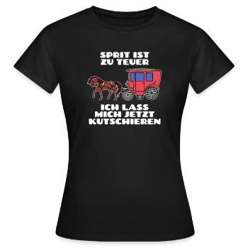 Gasoline Diesel Statement Refueling Energy Storage - Women's T-Shirt - black - Front - AI Model Female 172 dark (172cm)