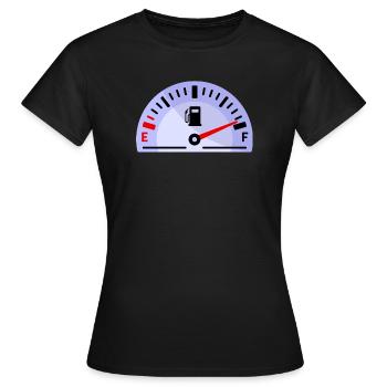 Ravitaillement en énergie électrique de la station-service - T-shirt Femme - noir - Devant - AI Model Female 172 dark (172cm)