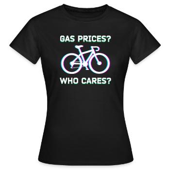 Bicycle Statement Energy Storage Refueling Gasoline - Women's T-Shirt - black - Front - AI Model Female 172 dark (172cm)