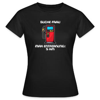 Pompe à essence Station-service Statement - T-shirt Femme - noir - Devant - AI Model Female 172 dark (172cm)