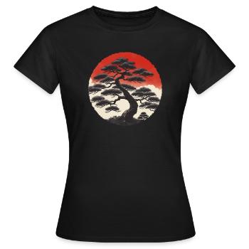Paysage Asiatique - T-shirt Femme - noir - Devant - AI Model Female 172 dark (172cm)