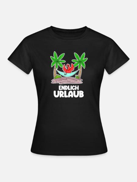 Urlaub Ferien Frei - Frauen T-Shirt - Schwarz