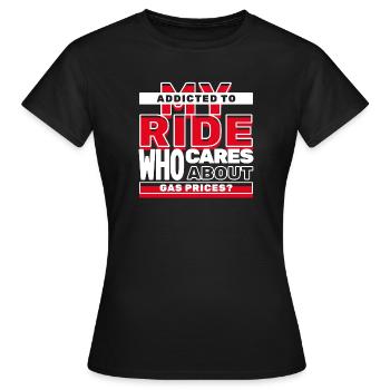 Station-service Gasoline Statement Energy Power Drive - T-shirt Femme - noir - Devant - AI Model Female 172 dark (172cm)