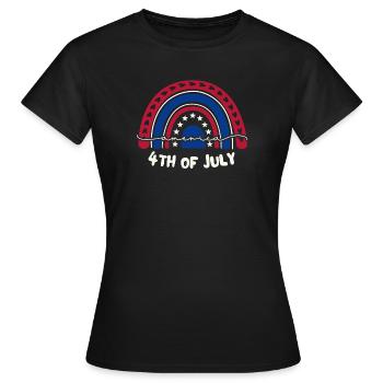 4th of July, independence day - Women's T-Shirt - black - Front - AI Model Female 172 dark (172cm)