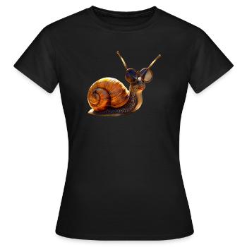 Escargots Vineyard Escargots coquille d’escargot - T-shirt Femme - noir - Devant - AI Model Female 172 dark (172cm)