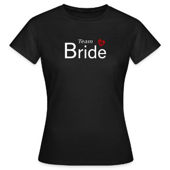 Team Braut Hochzeitsfeier - Frauen T-Shirt - Schwarz - Vorne - AI Model Female 172 dark (172cm)