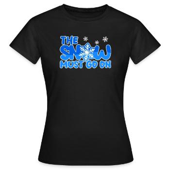 Sports d’hiver Neige Hiver Ski - T-shirt Femme - noir - Devant - AI Model Female 172 dark (172cm)
