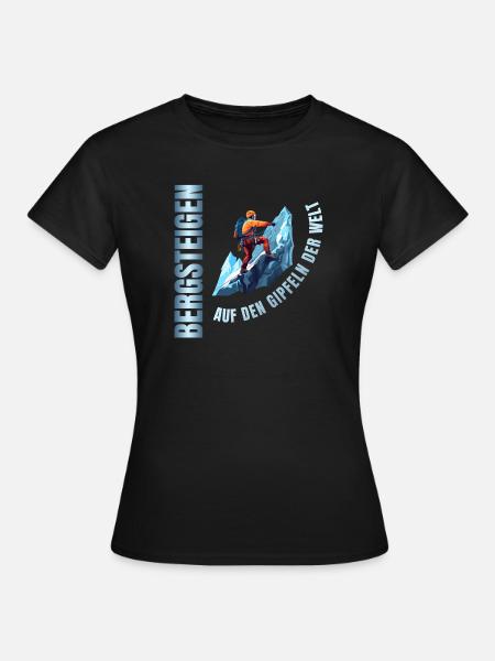 Auf den Gipfeln der Welt - Frauen T-Shirt - Schwarz