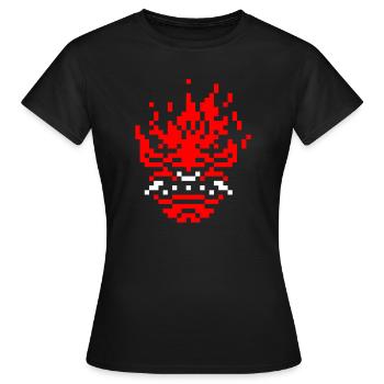 8bit pixel oni - Frauen T-Shirt - Schwarz - Vorne - AI Model Female 172 dark (172cm)