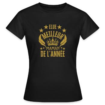 Beste Mutter des Jahres - Frauen T-Shirt - Schwarz - Vorne - AI Model Female 172 dark (172cm)