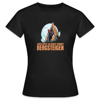 Jeder Gipfel - Frauen T-Shirt - Schwarz - Vorne - AI Model Female 172 dark (172cm)