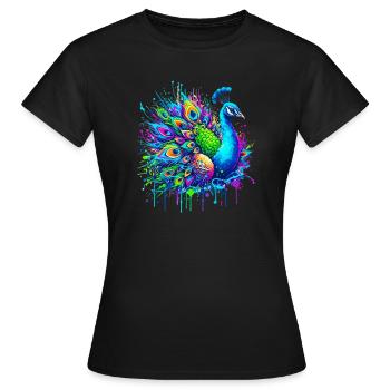 Paon - T-shirt Femme - noir - Devant - AI Model Female 172 dark (172cm)