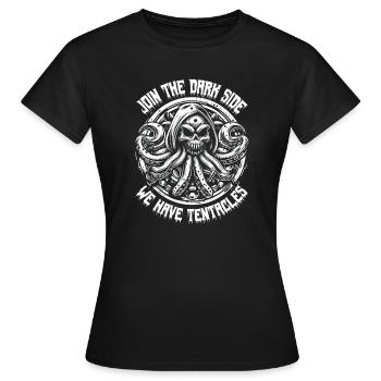 CRÂNE DES CAUCHEMARS : REJOIGNEZ LE CÔTÉ OBSCUR - T-shirt Femme - noir - Devant - AI Model Female 172 dark (172cm)