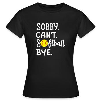 Softball Softball-Spieler - Frauen T-Shirt - Schwarz - Vorne - AI Model Female 172 dark (172cm)