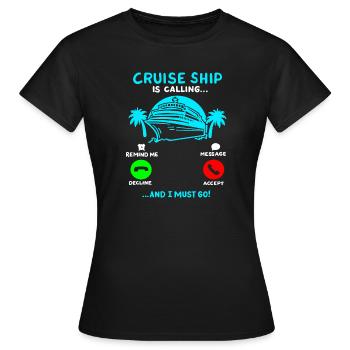 Kreuzfahrt Sommerurlaub - Frauen T-Shirt - Schwarz - Vorne - AI Model Female 172 dark (172cm)