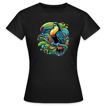 Toucan - T-shirt Femme - noir - Devant - AI Model Female 172 dark (172cm)