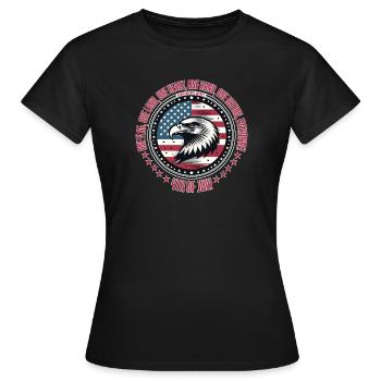 4 JUILLET, UN DRAPEAU, UN CŒUR ET UNE NATION, PATRIOTE - T-shirt Femme - noir - Devant - AI Model Female 172 dark (172cm)