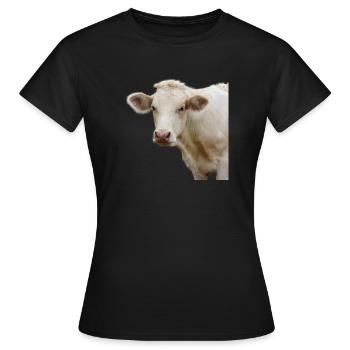 lustige Kuh Kuhkopf Geschenk Bauern - Frauen T-Shirt - Schwarz - Vorne - AI Model Female 172 dark (172cm)