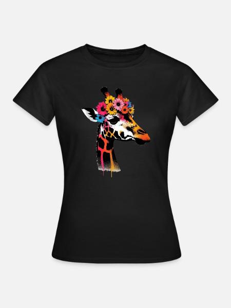 Giraffe - Frauen T-Shirt - Schwarz